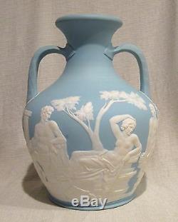 Antique Wedgwood 10 Light Blue Jasperware Portland vase
