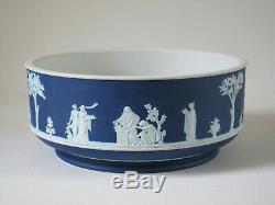 Antique Wedgwood 9 Cobalt Blue Dip Jasperware Ferner Bowl late-1800's