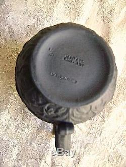 Antique Wedgwood Black Basalt Jasperware 4 Creamer Pitcher