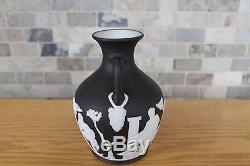 Antique Wedgwood Black Jasper Ware 8 Tall Portland Vase (c. 1900)