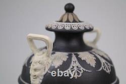 Antique Wedgwood Black Jasper Ware Vase Cover The Dancing Hours VA Museum 1800
