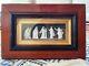 Antique Wedgwood Black Jasperware Muses Gold Framed Plaque Great Condition