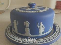 Antique Wedgwood Classical Roman Blue Jasper Cheese Dome And LID Victorian
