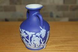 Antique Wedgwood Cobalt Blue Jasper Ware 5 Portland Vase (c. 1840)