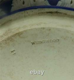 Antique Wedgwood Dark Blue Dip Jasperware Cache Pot Planter Jardinere