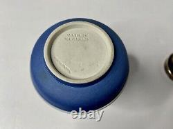 Antique Wedgwood Dark Blue Jasperware Sugar Shaker Muffineer With Lid