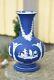 Antique Wedgwood Deep Blue Jasperware Vase England
