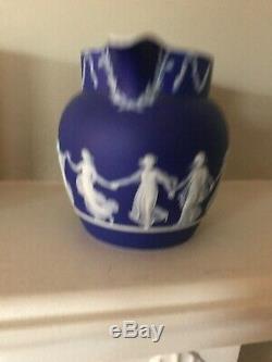 Antique Wedgwood England Jasperware Tankard And Dancing Hours Pitcher