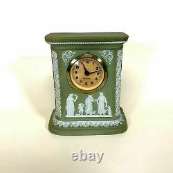 Antique Wedgwood Green Jasperware Mental Clock Case