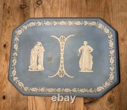 Antique Wedgwood Jasperware Blue Bundle With RARE Piesse & Lubins Jar Set