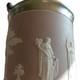 Antique Wedgwood Jasperware Lilac Biscuit Barrel. Some Issues Stamp Not Clear