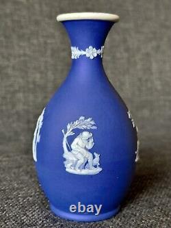 Antique Wedgwood Jasperware Royal Blue Vase c1900