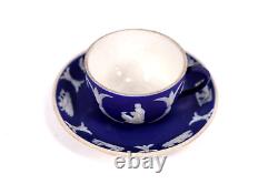 Antique Wedgwood Miniature Cup Saucer Jasper Ware Circa 1891