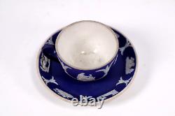 Antique Wedgwood Miniature Cup Saucer Jasper Ware Circa 1891