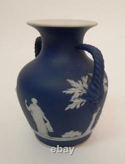 Antique Wedgwood Neoclassical Portland Shape Cobalt Blue Vase 1868 Date Mark