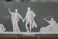 Antique Wedgwood Olive Green Jasper Ware The Choice of Hercules Plaque (c. 1870)