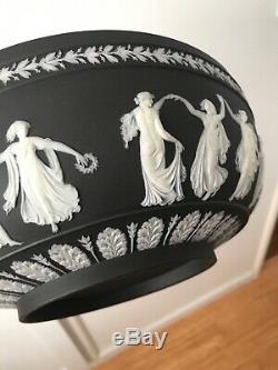 Antique Wedgwood Solid Black Jasperware Dancing Hours 10 Bowl C 1866-1891