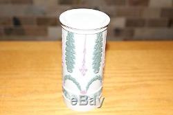 Antique Wedgwood White Jasper Ware Tri-color Pink Green 6 Spill Vase (c. 1900)