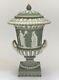 Antique Wedgwood White On Green Jasper Muses Neo Classical Urn