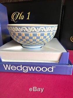 BOXED Wedgwood Jasperware Tri Colour Museum Series Diced Bowl Boxed 20 cm Josiah