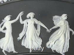 Black Jasperware' Dancing Hours' Centre Piece Bowl