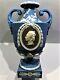 C. 1790 -1830 Wedgwood Tri-colour Jasperware Portrait Pedestal 9 Urn Mint