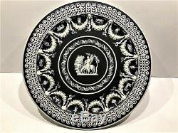 C. 1867 Wedgwood BLACK Jasperware Trophy Plate BELLEROPHON WATERING PEGASUS