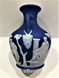 C. 1867 Wedgwood Cobalt Blue Dip JasperWare 5 Portland Vase CODE V SCARCE