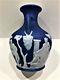 C. 1867 Wedgwood Cobalt Blue Dip Jasperware 5 Portland Vase Code V Scarce