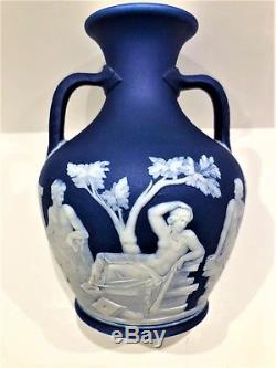 C. 1867 Wedgwood Cobalt Blue Dip JasperWare 5 Portland Vase CODE V SCARCE