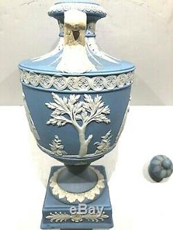 C. 1873 Wedgwood Pale Blue Jasperware Campana Urn 8.0 Code B Very Nice