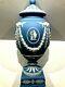 C. 1891 Wedgwood Jasperware Blue Lidded Vase/urn #1200 Rams Head Withswages Mnt