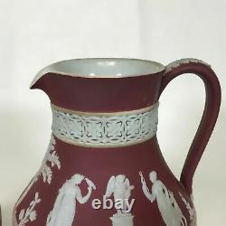 C. 1930 Wedgwood Crimson Jasperware Pitcher