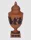 C1820 Wedgwood Brown On Terracotta Jasper Neoclassical Dancing Hours Lidded Vase