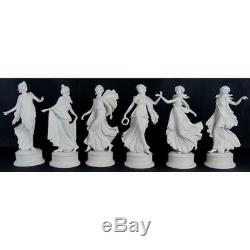 COMPLETE SET 6 Ltd Ed Wedgwood Parian Ware Jasperware Dancing Hours 10 Statues