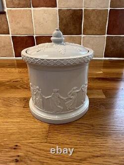 Dudson Brothers Hanley, Rare Antique Wedgwood Style Jasperware Jar & Cover