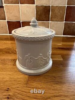 Dudson Brothers Hanley, Rare Antique Wedgwood Style Jasperware Jar & Cover