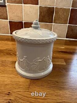 Dudson Brothers Hanley, Rare Antique Wedgwood Style Jasperware Jar & Cover