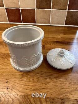 Dudson Brothers Hanley, Rare Antique Wedgwood Style Jasperware Jar & Cover