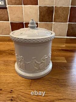 Dudson Brothers Hanley, Rare Antique Wedgwood Style Jasperware Jar & Cover