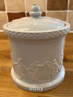 Dudson Brothers Hanley, Rare Antique Wedgwood Style Jasperware Jar & Cover