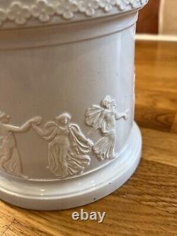 Dudson Brothers Hanley, Rare Antique Wedgwood Style Jasperware Jar & Cover