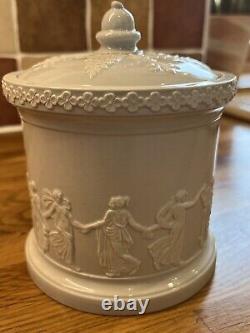 Dudson Brothers Hanley, Rare Antique Wedgwood Style Jasperware Jar & Cover