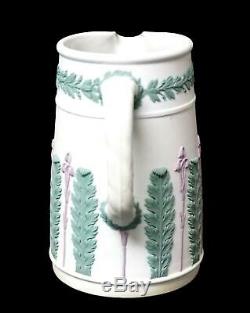 Early Wedgwood Tricolor Acanthus Jasperware Jug Pitcher AMAZING CONDITION