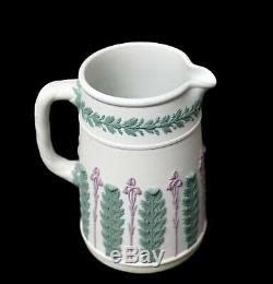 Early Wedgwood Tricolor Acanthus Jasperware Jug Pitcher AMAZING CONDITION