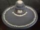Excellent Wedgwood Portland Blue And White Jasperware Jasper Desk Ink And Stand