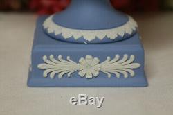 Exceptional, Wedgwood Blue Jasperware Handled Urn -The Muses