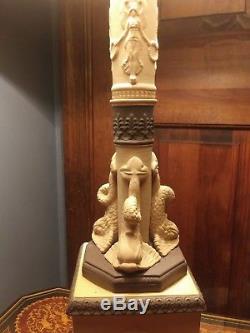 Exceptional Wedgwood Jasperware Angels Dolphins Sphinx Lamp by Marboro