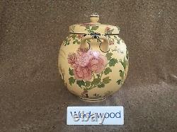 Extremely Rare Cane Yellow Wedgwood Jasper Ware Pot Pouri Jar