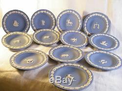 Full Complete Set of Wedgwood Blue Jasper Ware Sign's of the Zodiac all 12